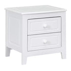 Table de chevet rétro du milieu du siècle avec 2 tiroirs, table de nuit compacte pour chambre à coucher - Panipeachy