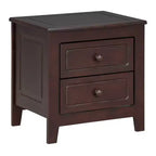Table de chevet rétro du milieu du siècle avec 2 tiroirs, table de nuit compacte pour chambre à coucher - Panipeachy