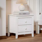 Table de chevet rétro du milieu du siècle avec 2 tiroirs, table de nuit compacte pour chambre à coucher - Panipeachy