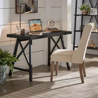 Bureau rustique à piètement en X Newsome – Noir – iNSPIRE Q