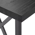 Bureau rustique à piètement en X Newsome – Noir – iNSPIRE Q