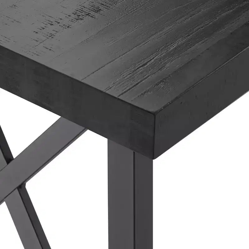 Bureau rustique à piètement en X Newsome – Noir – iNSPIRE Q