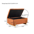 Banc de rangement ottoman rembourré moderne Christopher Knight Home Sallyann avec couvercle relevable
