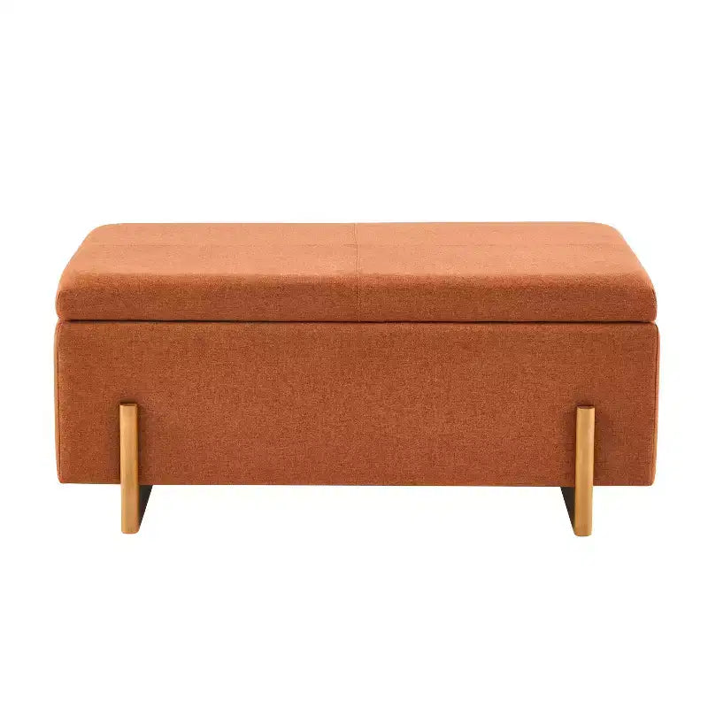 Banc de rangement ottoman rembourré moderne Christopher Knight Home Sallyann avec couvercle relevable