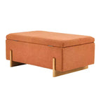Banc de rangement ottoman rembourré moderne Christopher Knight Home Sallyann avec couvercle relevable