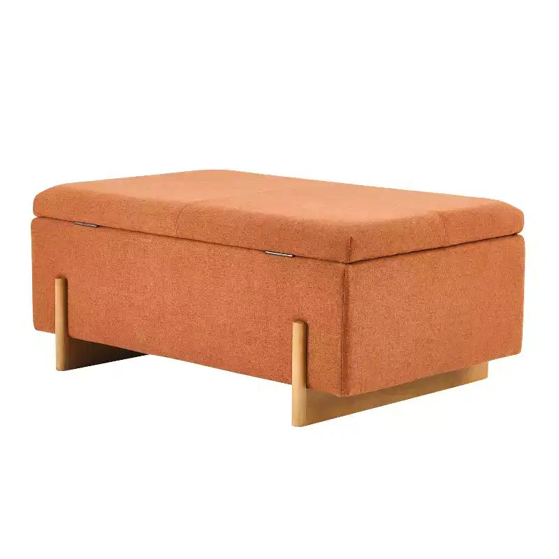 Banc de rangement ottoman rembourré moderne Christopher Knight Home Sallyann avec couvercle relevable