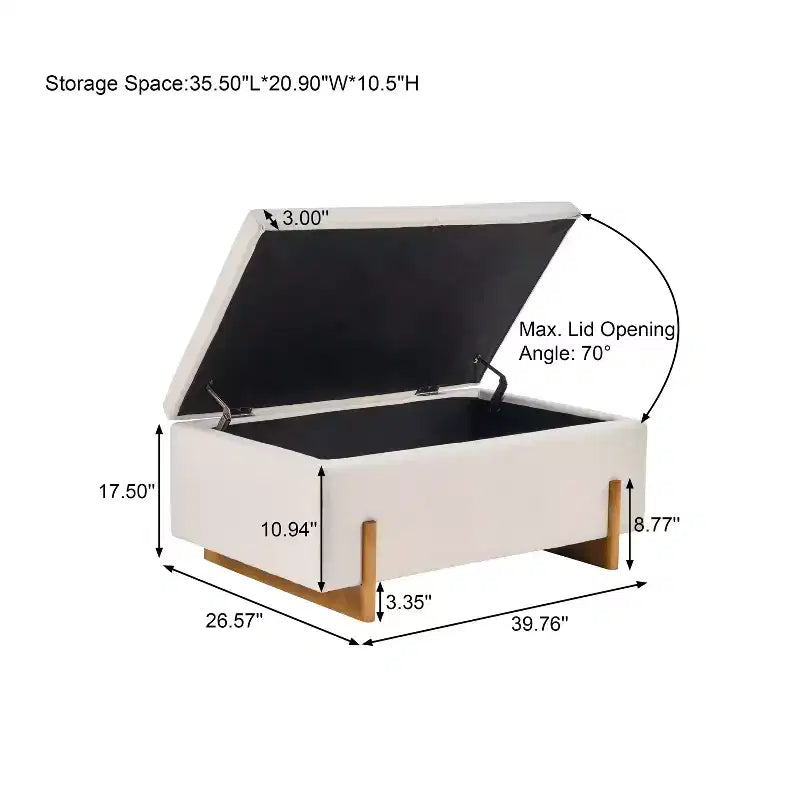 Banc de rangement ottoman rembourré moderne Christopher Knight Home Sallyann avec couvercle relevable