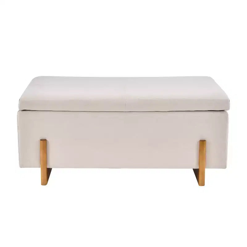 Banc de rangement ottoman rembourré moderne Christopher Knight Home Sallyann avec couvercle relevable