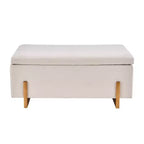Banc de rangement ottoman rembourré moderne Christopher Knight Home Sallyann avec couvercle relevable