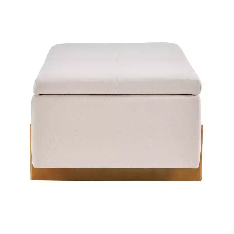 Banc de rangement ottoman rembourré moderne Christopher Knight Home Sallyann avec couvercle relevable