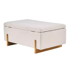 Banc de rangement ottoman rembourré moderne Christopher Knight Home Sallyann avec couvercle relevable