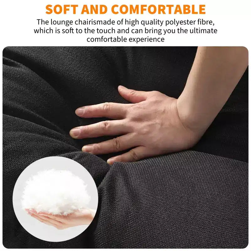 Fauteuil d'appoint moderne Sling – Fauteuil de salon rembourré en mousse déchiquetée pour le salon, la chambre et la lecture au bureau