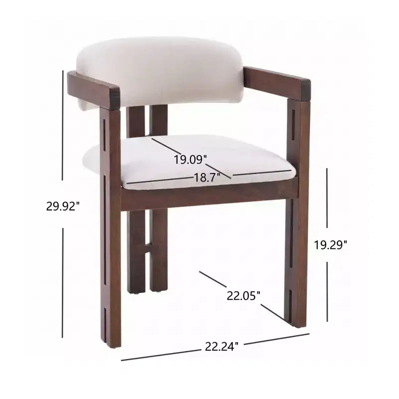 Christopher Knight Home Pascale Chaises de salle à manger rembourrées en bois d'hévéa de style Mid-Century (Lot de 4)