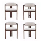 Christopher Knight Home Pascale Chaises de salle à manger rembourrées en bois d'hévéa de style Mid-Century (Lot de 4)