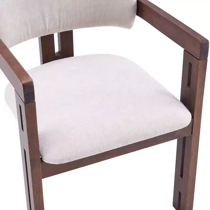 Christopher Knight Home Pascale Chaises de salle à manger rembourrées en bois d'hévéa de style Mid-Century (Lot de 4)