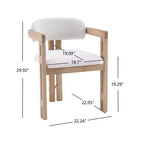 Christopher Knight Home Pascale Chaises de salle à manger rembourrées en bois d'hévéa de style Mid-Century (Lot de 4)
