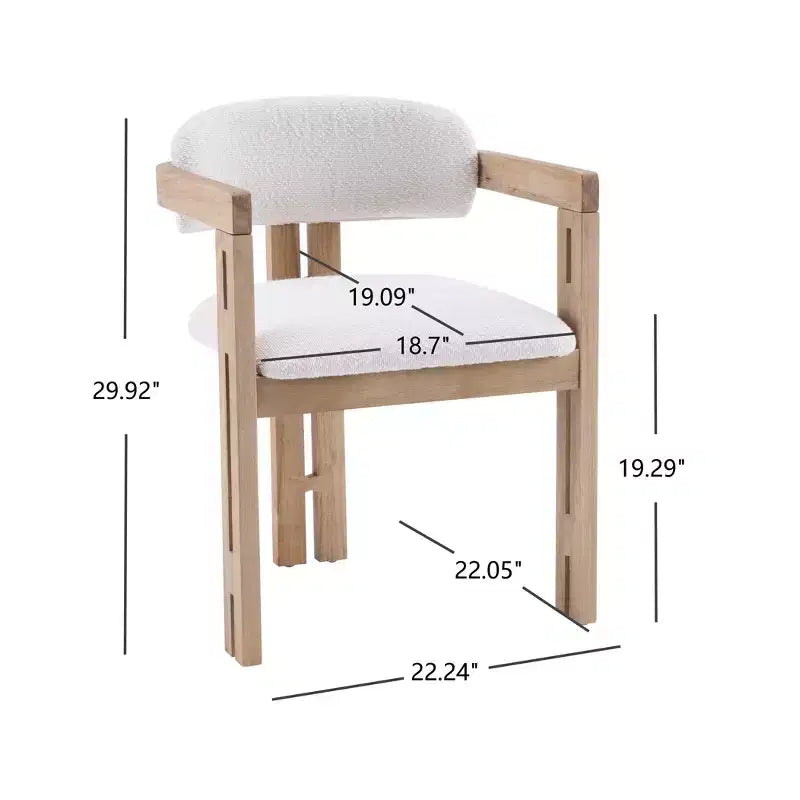 Christopher Knight Home Pascale Chaises de salle à manger rembourrées en bois d'hévéa de style Mid-Century (Lot de 4)