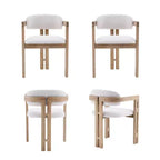 Christopher Knight Home Pascale Chaises de salle à manger rembourrées en bois d'hévéa de style Mid-Century (Lot de 4)