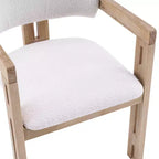 Christopher Knight Home Pascale Chaises de salle à manger rembourrées en bois d'hévéa de style Mid-Century (Lot de 4)