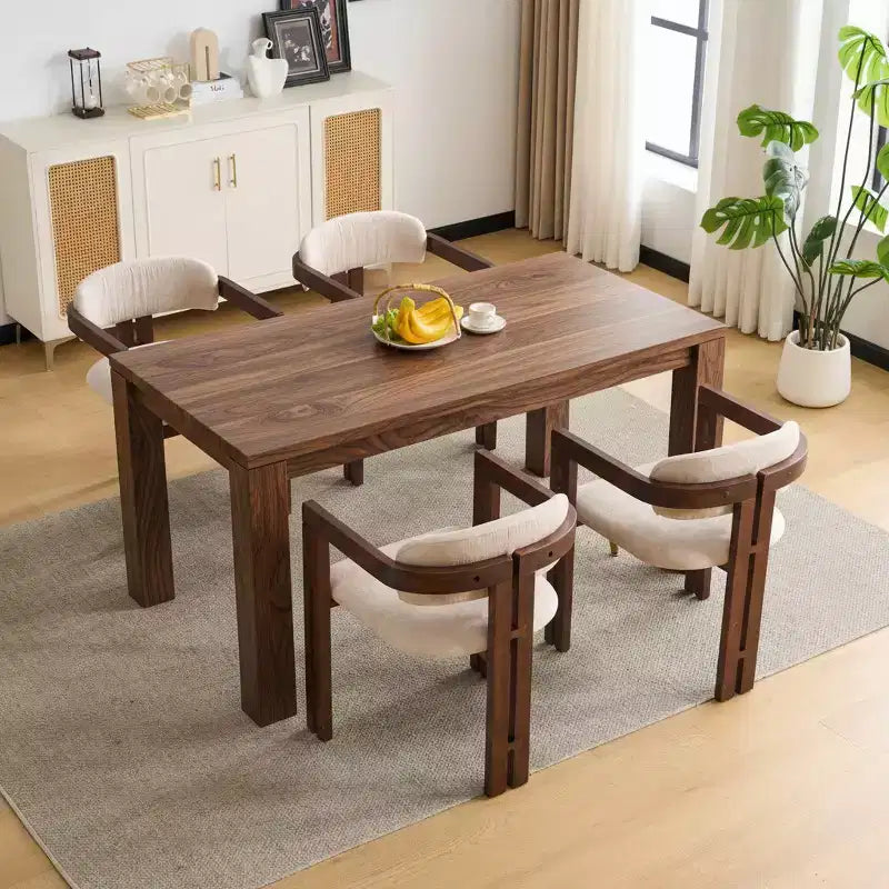 Christopher Knight Home Pascale Chaises de salle à manger rembourrées en bois d'hévéa de style Mid-Century (Lot de 4)