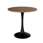 Table à manger ronde de 80 cm, petite table de cuisine avec pied central, table d'appoint de style Mid-Century ou table basse pour salon ou appartement - Panipeachy