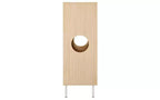 JVNOXK Arbre à chat et meuble d'appoint moderne 2 en 1, étagère en bois avec enclos pour litière, cadre d'escalade pour chat avec espace de rangement caché