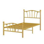 Cadre de Lit en Métal avec Tête de Lit en Forme de Cœur Charmant, Plateforme Robuste, Rangement Sous le Lit, Pas Besoin de Sommier, Parfait pour Chambre d'Enfant et de Fille