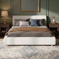 Christopher Knight Home Ulyana Modern Boucle Upholstered Platform Bed with Headboard