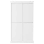 Armoire de cuisine autoportante Whisen 72"H, grands buffets de rangement, meuble de bar à café avec portes vitrées, tiroirs - Blanc
