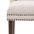 Christopher Knight Home Delph Chaises de salle à manger modernes rembourrées avec pieds en bois d'hévéa (lot de 2)