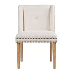 Christopher Knight Home Delph Chaises de salle à manger modernes rembourrées avec pieds en bois d'hévéa (lot de 2)
