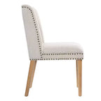 Christopher Knight Home Delph Chaises de salle à manger modernes rembourrées avec pieds en bois d'hévéa (lot de 2)