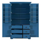 Whisen Meuble de cuisine autoportant de 183 cm de hauteur, grand placard de rangement pour salle à manger avec étagères de porte, étagères réglables