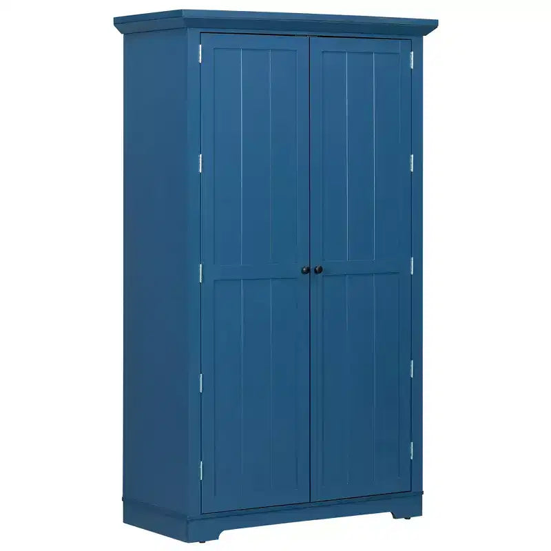 Whisen Meuble de cuisine autoportant de 183 cm de hauteur, grand placard de rangement pour salle à manger avec étagères de porte, étagères réglables