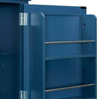 Whisen Meuble de cuisine autoportant de 183 cm de hauteur, grand placard de rangement pour salle à manger avec étagères de porte, étagères réglables