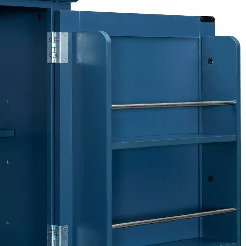 Whisen Meuble de cuisine autoportant de 183 cm de hauteur, grand placard de rangement pour salle à manger avec étagères de porte, étagères réglables