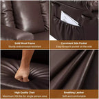 Fauteuil inclinable électrique avec fonction chauffante et massage, canapé de salon ergonomique en cuir PU - Dossier haut, siège rembourré, fauteuil de relaxation réglable