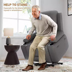 Fauteuil inclinable électrique avec fonction chauffante et massage, canapé de salon ergonomique en cuir PU - Dossier haut, siège rembourré, fauteuil de relaxation réglable