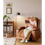 Fauteuil inclinable électrique avec fonction chauffante et massage, canapé de salon ergonomique en cuir PU - Dossier haut, siège rembourré, fauteuil de relaxation réglable