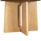 Table à manger ronde extensible Whisen Vintage, table de cuisine de style campagnard avec 1 rallonge amovible de 40 cm