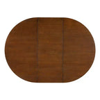 Table à manger ronde extensible Whisen Vintage, table de cuisine de style campagnard avec 1 rallonge amovible de 40 cm