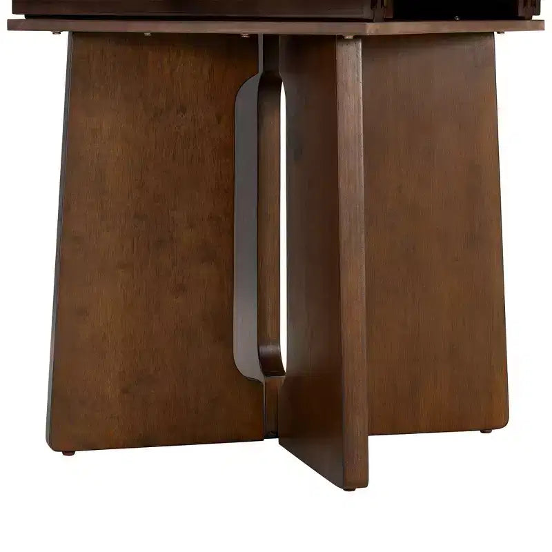 Table à manger ronde extensible Whisen Vintage, table de cuisine de style campagnard avec 1 rallonge amovible de 40 cm