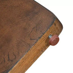 Table à manger ronde extensible Whisen Vintage, table de cuisine de style campagnard avec 1 rallonge amovible de 40 cm