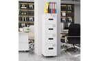 Armoire de rangement en acier robuste de 183 cm avec serrure - Étagères réglables, tringle de suspension, organisateur de rangement sécurisé pour la maison, le bureau, la chambre, le sous-sol