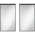 Uttermost Delaney Matte Black 24 x 42 Rectangular Wall Mirrors Set of 2