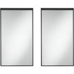 Uttermost Delaney Matte Black 24 x 42 Rectangular Wall Mirrors Set of 2