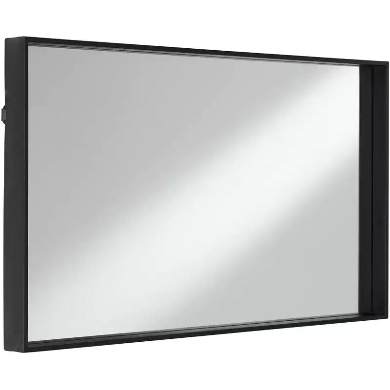 Uttermost Delaney Miroirs Muraux Rectangulaires Noir Mat 24 x 42 - Lot de 2