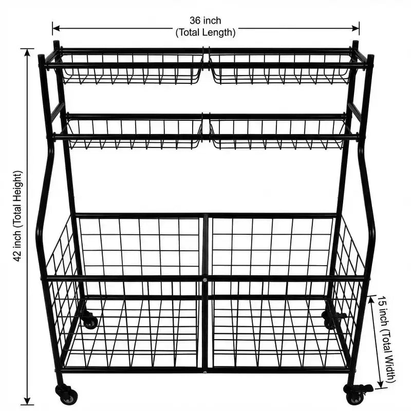 Chariot à roulettes pour ballons, Organisateur d'équipements sportifs et Rangement de garage pour équipements de sport et jouets, Utilisation intérieure/extérieure