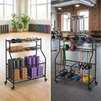 Chariot à roulettes pour ballons, Organisateur d'équipements sportifs et Rangement de garage pour équipements de sport et jouets, Utilisation intérieure/extérieure
