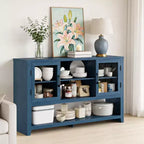 53 Kitchen Buffet Sideboard Cabinet - Coffee Bar Table with 2 Glass Doors and 3 Shelves, Modern Storage Cabinet for Living Room, Entryway,Dining Room